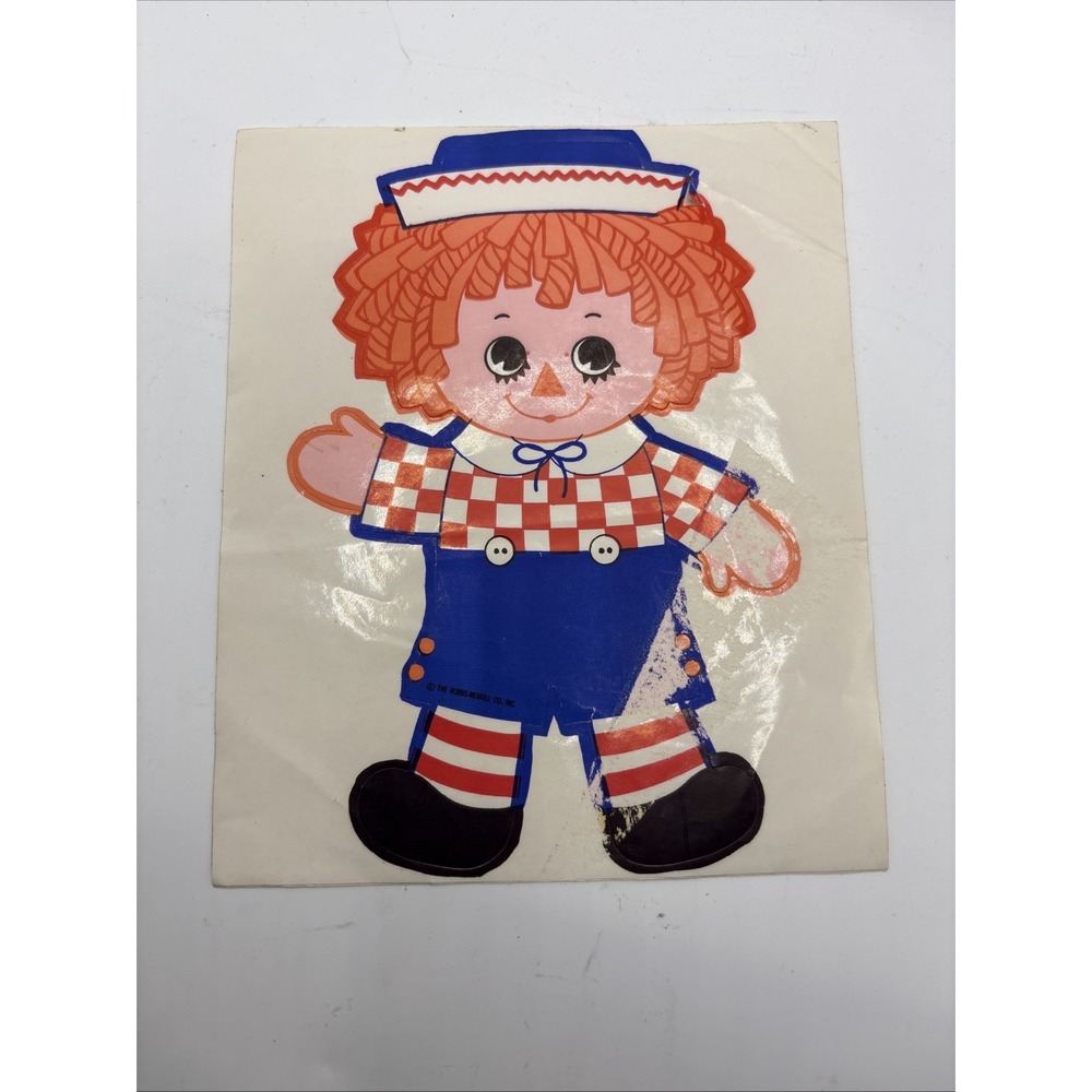 Vtg Raggedy Andy Self Adhesive Sticker‎ Hallmark - Single Sticker READ